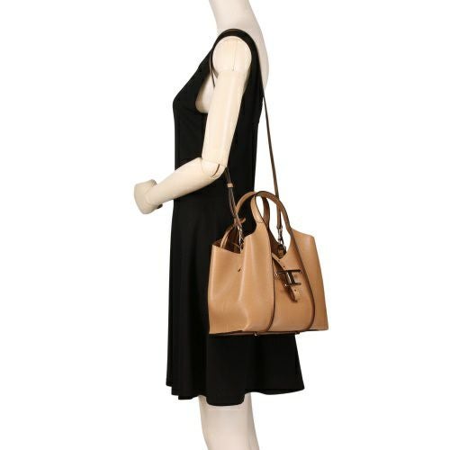 トッズ ハンドバッグ レディース Tタイムレス T TIMELESS ブラウン TOD’S XBWTSBA9100XSO C811 LIGHT BROWN