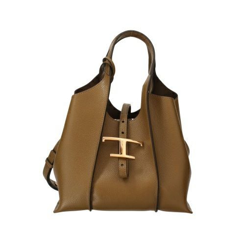 トッズ TOD'S ワンショルダー 肩掛け レザー ブラウン 金具ロゴ フラップ トッズ ショルダーバッグ レディース T タイムレス レザー