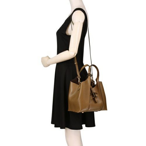 トッズ ハンドバッグ レディース Tタイムレス T TIMELESS ブラウン TOD’S XBWTSBA9100XSO S411 KHAKI BROWN