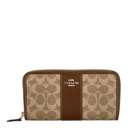 コーチ アウトレット 長財布 レディース シグネチャー ブラウン COACH