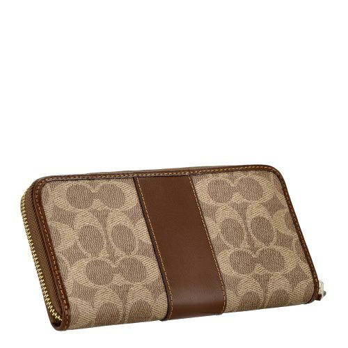【新品✨】COACH シグネチャー 長財布 アウトレット品 コーチ アウトレット 長財布 レディース シグネチャー ブラウン COACH