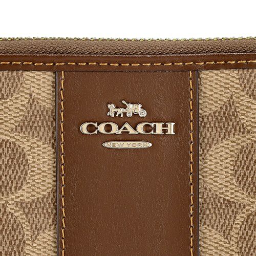 コーチ アウトレット 長財布 レディース シグネチャー ブラウン COACH