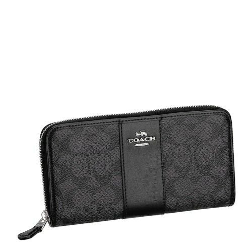 コーチ アウトレット 長財布 レディース シグネチャー ブラック COACH
