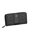 コーチ アウトレット 長財布 レディース シグネチャー ブラック COACH OUTLET CCQ07 SVO1U チャコール/ブラック