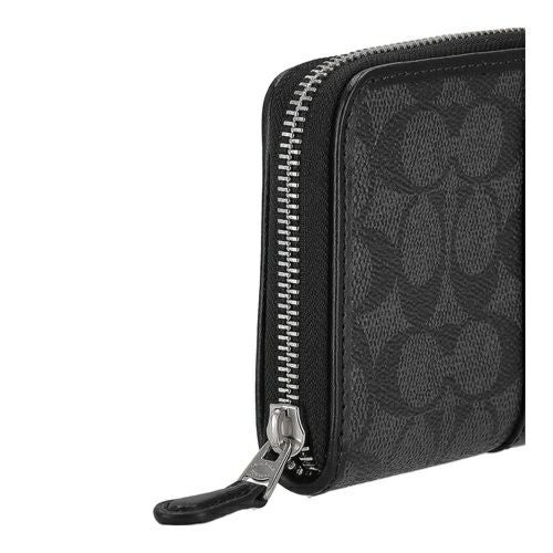 コーチ アウトレット 長財布 レディース シグネチャー ブラック COACH OUTLET CCQ07 SVO1U チャコール/ブラック