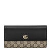 グッチ 長財布 レディース ダブルG バイカラー コンチネンタルウォレット ブラック GUCCI 456116 AACFE 1069