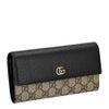グッチ 長財布 レディース ダブルG バイカラー コンチネンタルウォレット ブラック GUCCI 456116 AACFE 1069