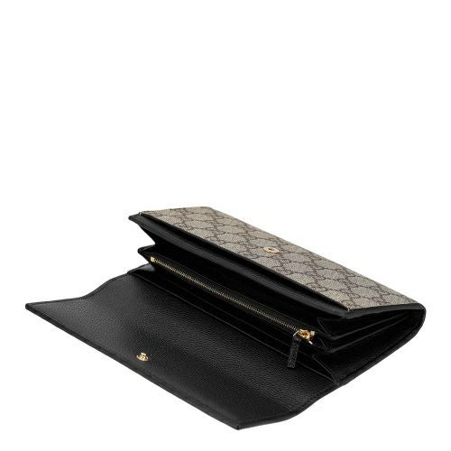 グッチ 長財布 レディース ダブルG バイカラー コンチネンタルウォレット ブラック GUCCI 456116 AACFE 1069