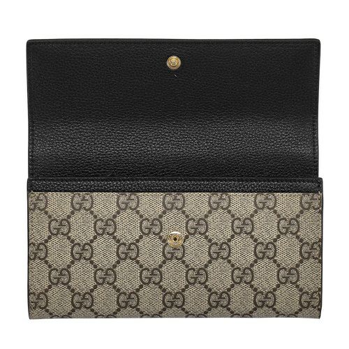 グッチ 長財布 レディース ダブルG バイカラー コンチネンタルウォレット ブラック GUCCI 456116 AACFE 1069