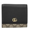 グッチ 二つ折り財布 レディース ダブルG バイカラー ミディアム ウォレット ブラック GUCCI 598587 AACFE 1069