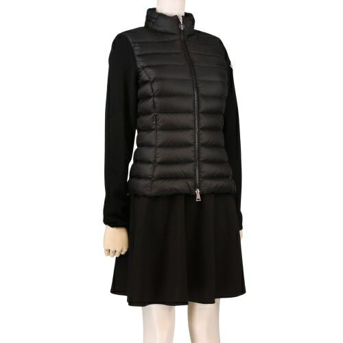 モンクレール ダウンジャケット レディース Lサイズ CARDIGAN ブラック