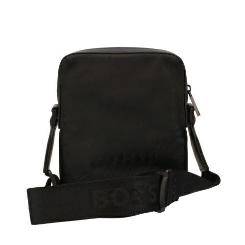 HUGO BOSS ヒューゴボス 2WAYバッグ RED BLACK HUGO - Reporter bag with rubberised logo label - Black