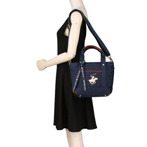 ビバリーヒルズポロクラブ ハンドバッグ レディース ネイビー BEVERLY HILLS POLO CLUB BH1006N DBL/DBL/IV