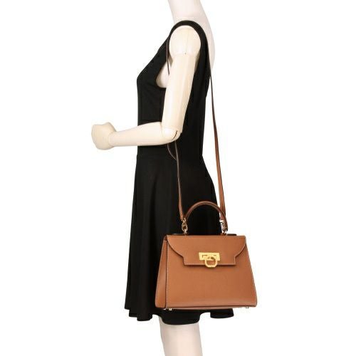 CARBOTTI カルボッティ　Loren444 ローレン Tan ブラウン Loren leather handbag - Tan - Carbotti