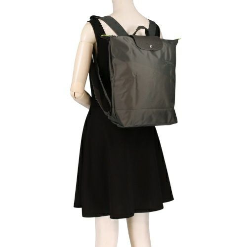 ロンシャン リュックサック レディース LE PLIAGE プリアージュグリーンリュックＭ グレー LONGCHAMP 10284 919 P66 GRAFITE