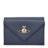 ヴィヴィアンウエストウッド 三つ折り財布 レディース SAFFIANO PLAIN ブルー Vivienne Westwood 5115002EW S0021 K408 DENIM BLUE