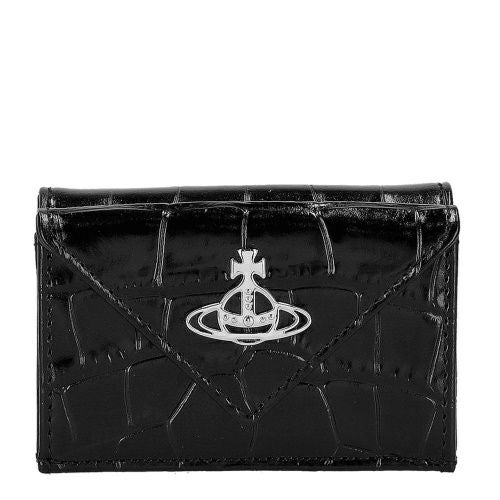 ヴィヴィアンウエストウッド 三つ折り財布 レディース EMBOSS CROC LEATHER ブラック Vivienne Westwood 5115002FW L0098 N401 BLACK
