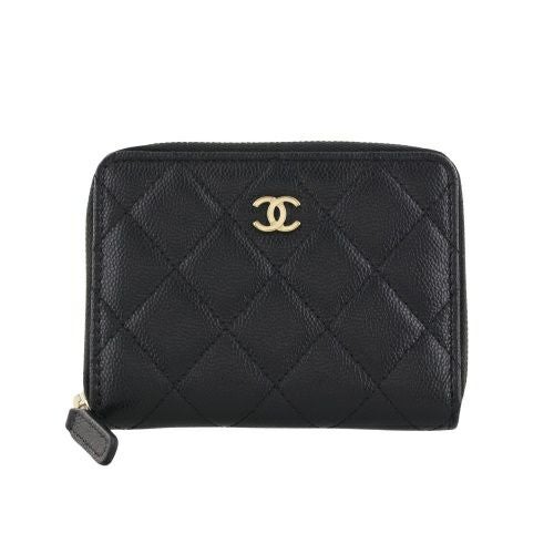 シャネル 二つ折り財布 レディース ブラック CHANEL AP4652 B10583 C3906