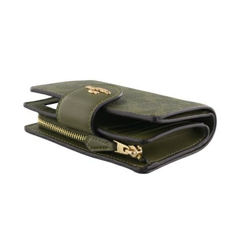COACH コーチ/シグネチャーミディアムコーナージップウォレット/カーキ×サドル2/C0082/K23**/SAランク/77【中古】 コーチ COACH コーチ 財布 COACH アウトレット シグネチャー