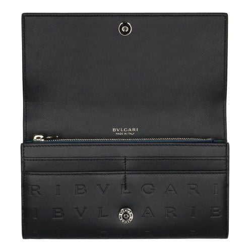 【美品】BVLGARI 長財布 型崩れなし ロゴあり 極美品】BVLGARI ブルガリ クラシコ レザー長財布 ブラック27749