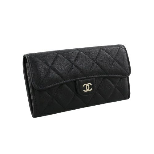 シャネル 二つ折り財布 レディース ブラック CHANEL AP1000 B10583