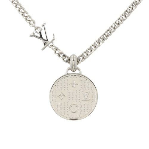 ルイヴィトン ペンダント・ダミエ ステープル シルバー LOUIS VUITTON M02446