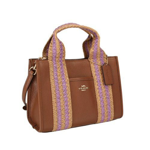 コーチ アウトレット ハンドバッグ レディース ストロー ウェビング スミス トート バッグ 24 ブラウン COACH OUTLET CBG91 IMR0 IMR