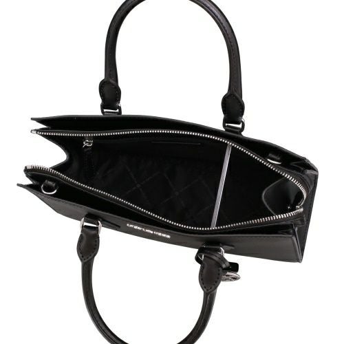 マイケルコース ハンドバッグ レディース SHEILA フォー サフィアーノ レザー センタージップ サッチェル ミディアム ブラック MICHAEL KORS 35S3S6HS2L BLACK