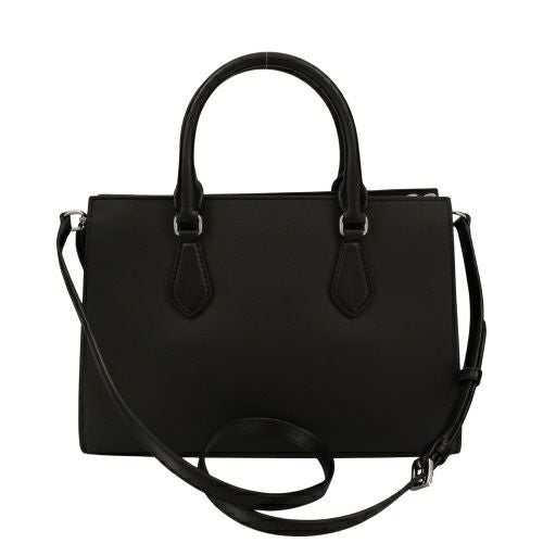 マイケルコース ハンドバッグ レディース SHEILA フォー サフィアーノ レザー センタージップ サッチェル ミディアム ブラック MICHAEL KORS 35S3S6HS2L BLACK