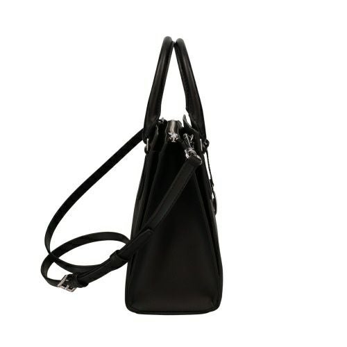 マイケルコース ハンドバッグ レディース SHEILA フォー サフィアーノ レザー センタージップ サッチェル ミディアム ブラック MICHAEL KORS 35S3S6HS2L BLACK