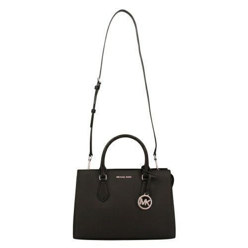 マイケルコース ハンドバッグ レディース SHEILA フォー サフィアーノ レザー センタージップ サッチェル ミディアム ブラック MICHAEL KORS 35S3S6HS2L BLACK