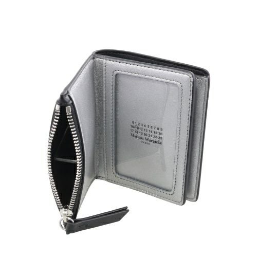 メゾンマルジェラ 二つ折り財布 レディース ブラック Maison Margiela SA2UI0017P8729 H1145 BLAECK/SILVER