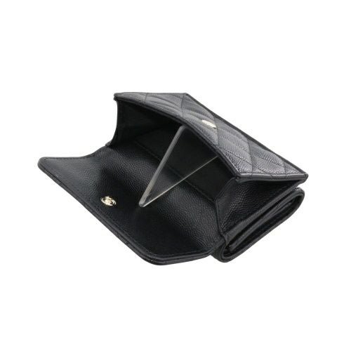 シャネル 三つ折り財布 レディース ブラック CHANEL AP4815 B21476