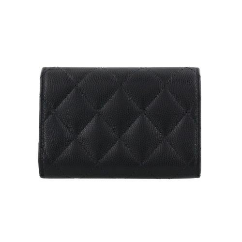 シャネル 三つ折り財布 レディース ブラック CHANEL AP4815 B21476 94305
