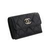 シャネル 三つ折り財布 レディース ブラック CHANEL AP4901 B22098 94305