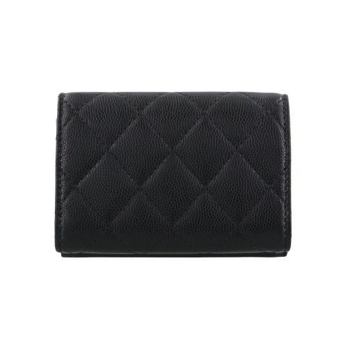 シャネル 三つ折り財布 レディース ブラック CHANEL AP4901 B22098