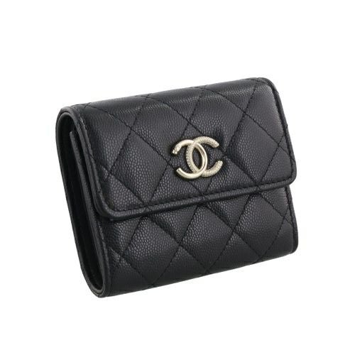 シャネル 財布 シャネル 三つ折り財布 レディース ブラック CHANEL AP4902 B22098