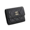 シャネル 三つ折り財布 レディース ブラック CHANEL AP4902 B22098 94305