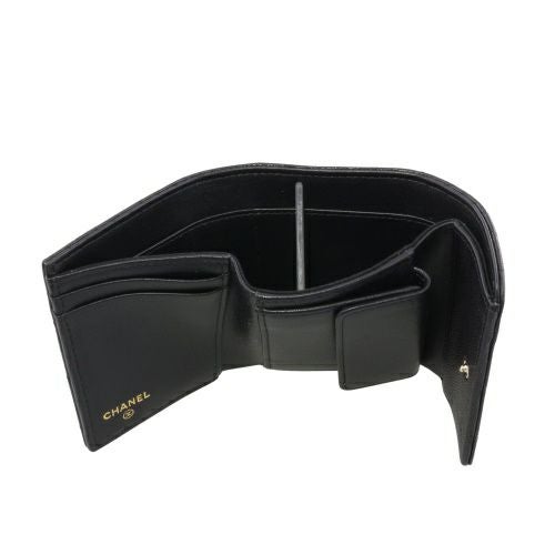 シャネル 三つ折り財布 レディース ブラック CHANEL AP4902 B22098 94305