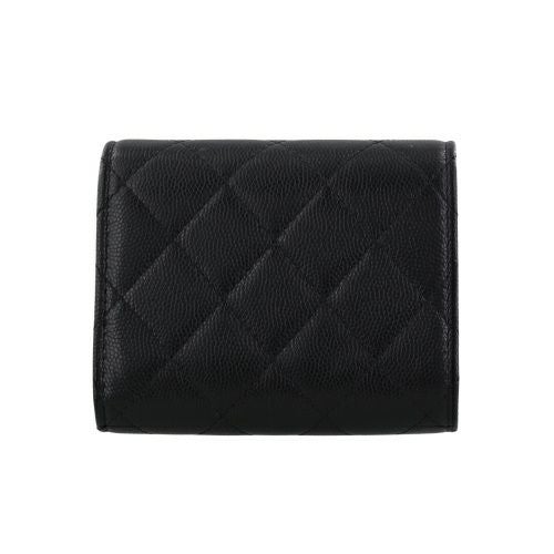 シャネル 三つ折り財布 レディース ブラック CHANEL AP4902 B22098 94305
