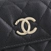 シャネル 三つ折り財布 レディース ブラック CHANEL AP4902 B22098 94305