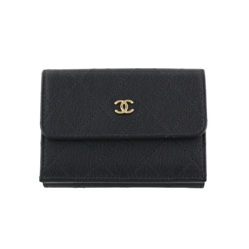 シャネル 三つ折り財布 レディース ブラック CHANEL AP4951 B22099 94305