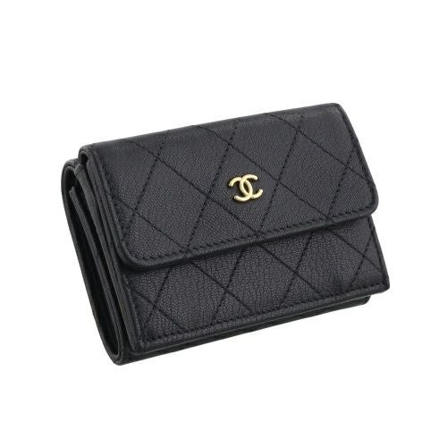 シャネル 三つ折り財布 レディース ブラック CHANEL AP4951 B22099