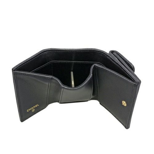 シャネル 三つ折り財布 レディース ブラック CHANEL AP4951 B22099