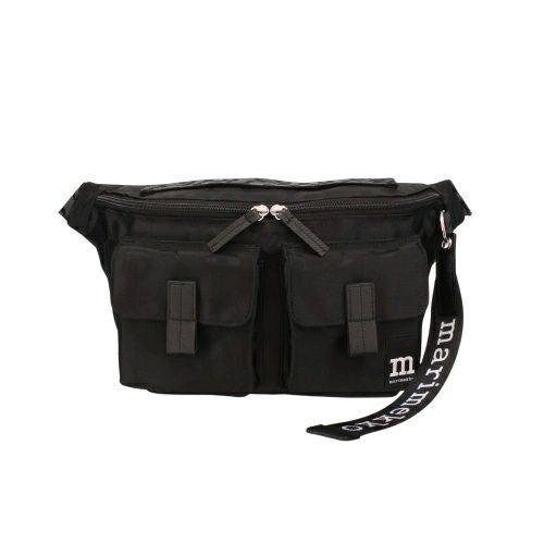 【美品】マリメッコ　ボディバッグ　ブラック　ロゴ入り マリメッコ ボディバッグ レディース SLING BAG M UNIKKO ウニッコ
