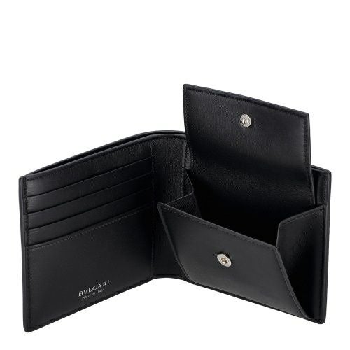 ブルガリ 二つ折り財布 メンズ Bulgari Logo Infinitum ブラック BVLGARI 292714 BLACK