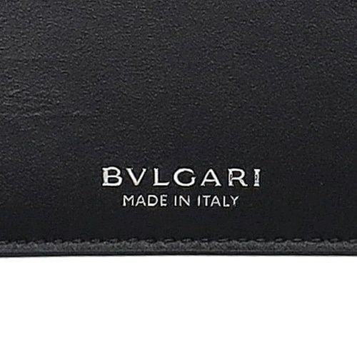 ブルガリ 二つ折り財布 メンズ Bulgari Logo Infinitum ブラック