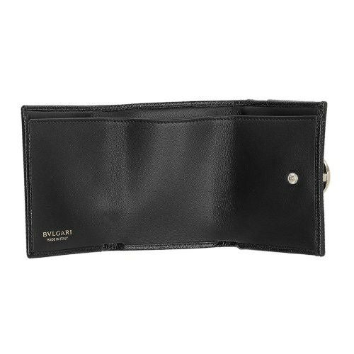 BVLGARI ブルガリ ブラック 三つ折り財布 BVLGARI（ブルガリ） 《クーポン》ブルガリ 三つ折り財布 ブルガリ
