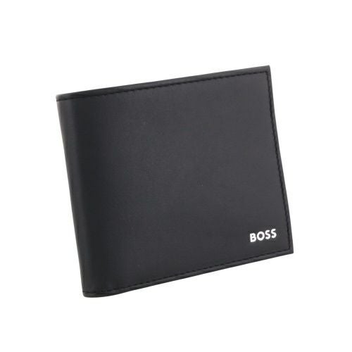 黒　財布　ブラック ケース ヒューゴボス 二つ折り財布 メンズ BI FOLD WALLET ブラック BOSS
