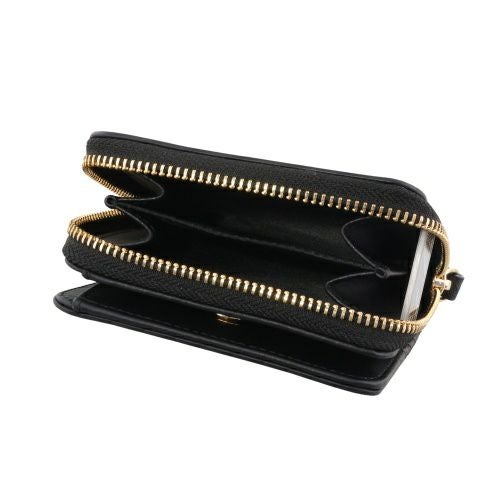 ゲス 二つ折り財布 レディース OAK PARK / MINI ZIP AROUND ブラック GUESS JG823841 COAL